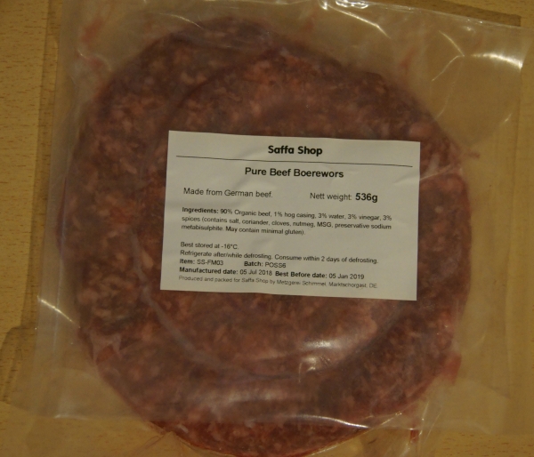 Pure Beef Boerewors - Chilli